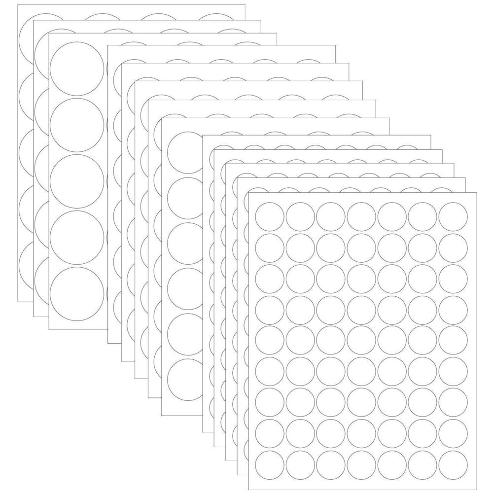 2407 915 Pieces White Circle Stickers Label Round Blank Print Self Adhesive